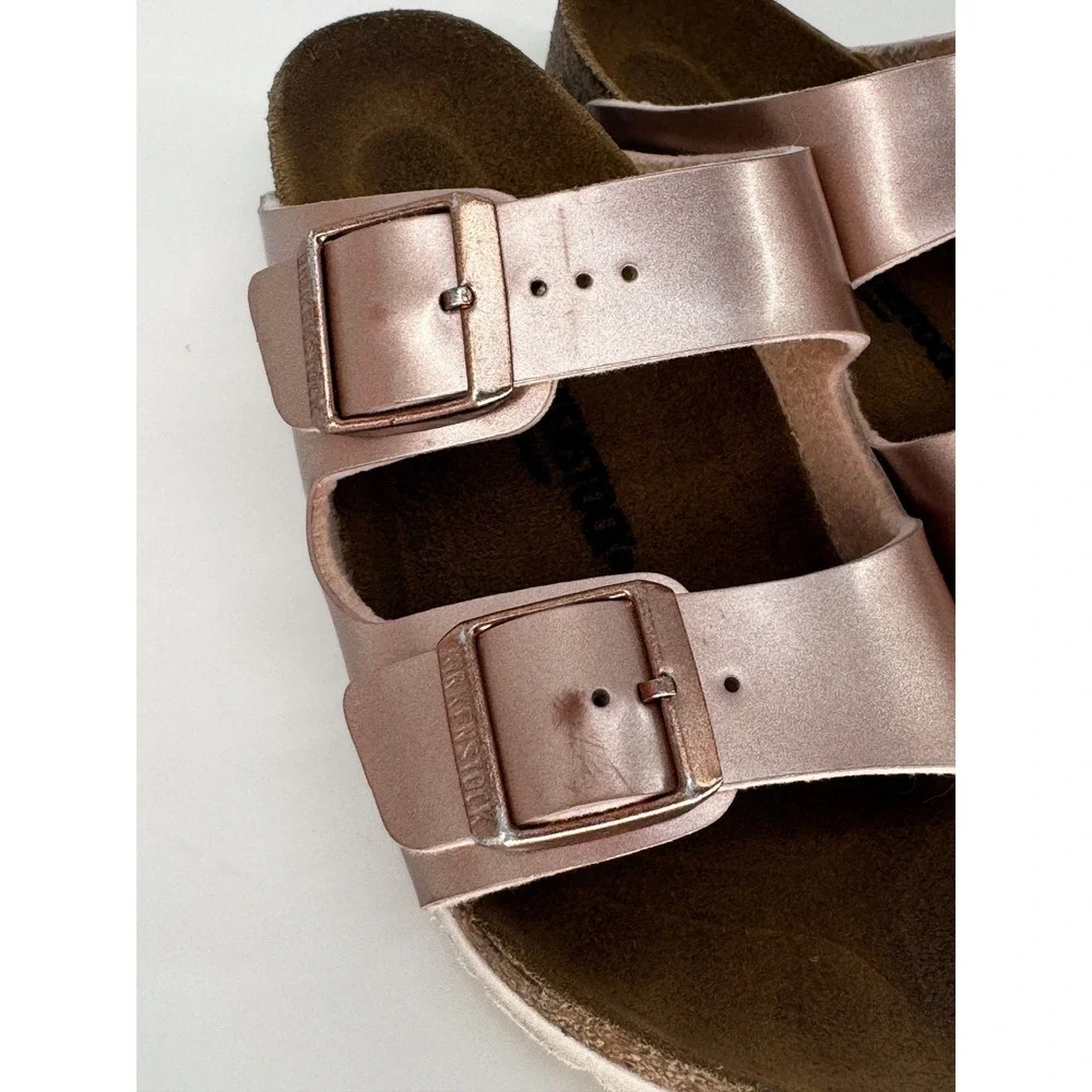 Birkenstock Arizona Sandals Kids 35 Rose Gold Metallic 1018925